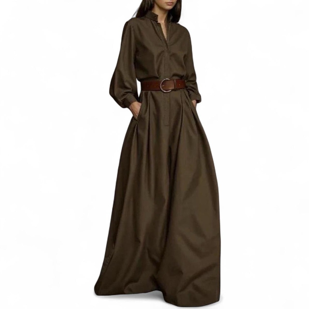 OSHOPLIVE  Loose Jumpsuit for Women Wide Leg Pants One-piece Suit Long Sleeve